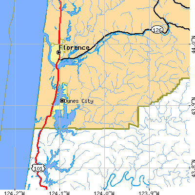 Zip code 97493 close-up map