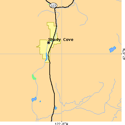 Zip code 97539 close-up map