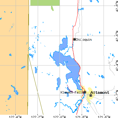 Zip code 97601 close-up map