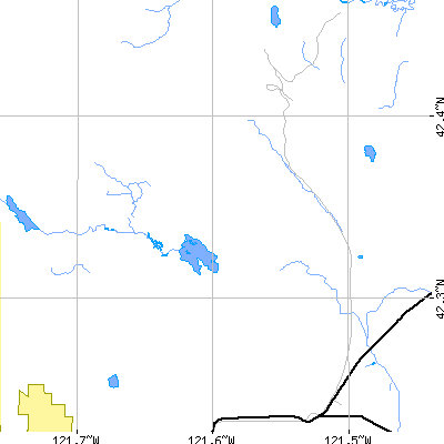 Zip code 97625 close-up map