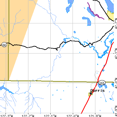 Zip code 97627 close-up map