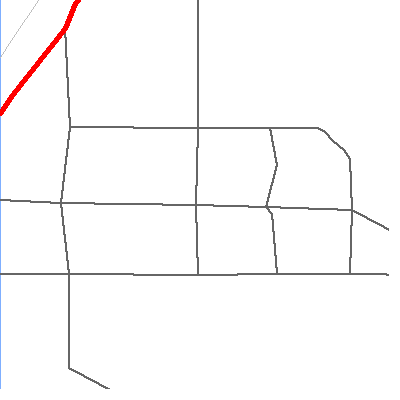 Zip code 97634 close-up map
