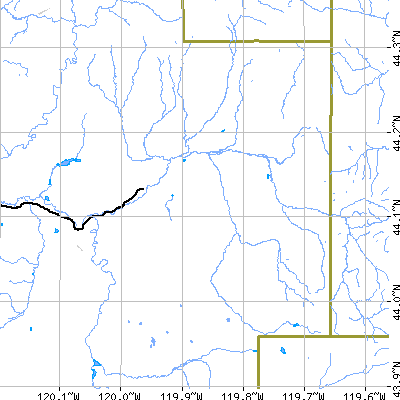 Zip code 97751 close-up map