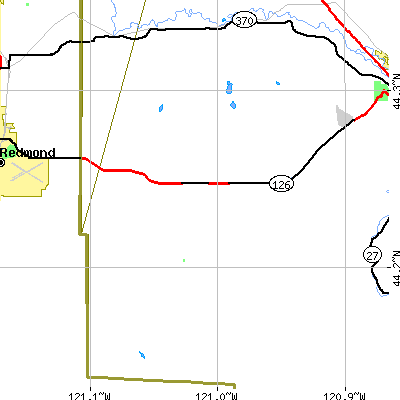 Zip code 97753 close-up map