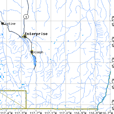 Zip code 97846 close-up map