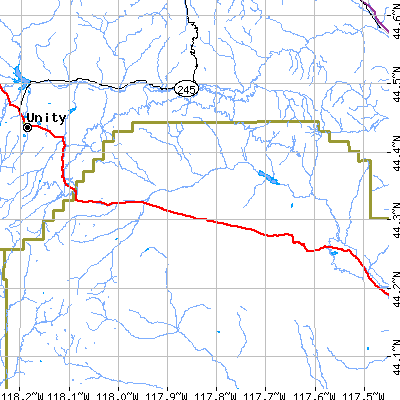 Zip code 97908 close-up map