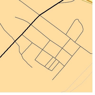 Zip code 15038 close-up map