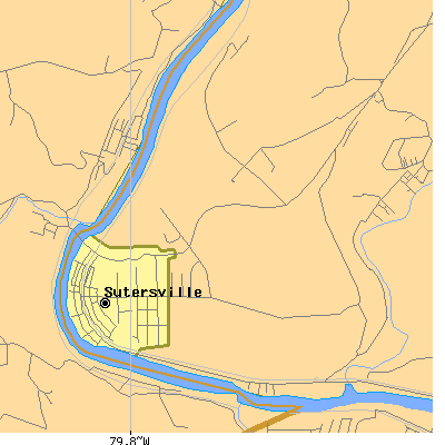 Zip code 15083 close-up map