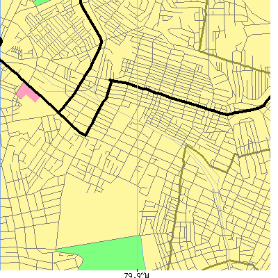 Zip code 15208 close-up map