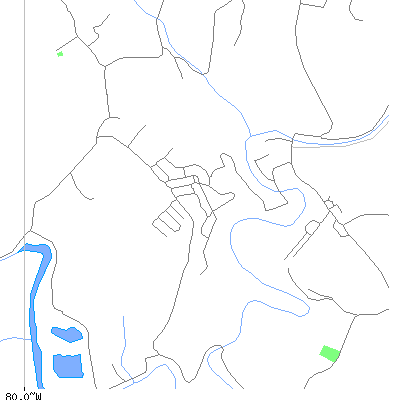 Zip code 15315 close-up map