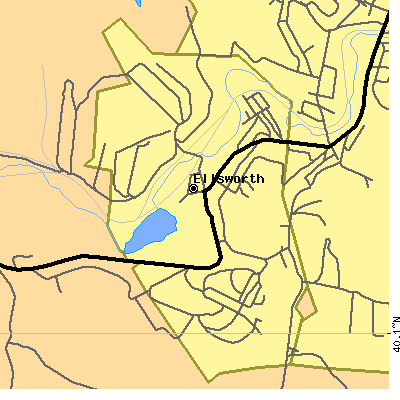 Zip code 15331 close-up map