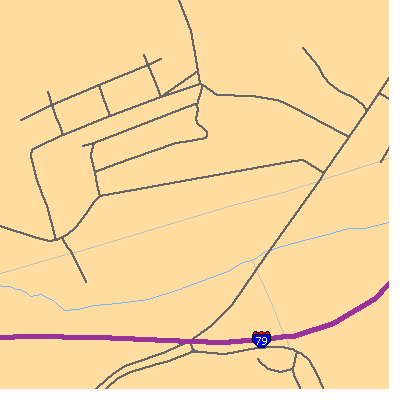 Zip code 15347 close-up map