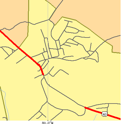 Zip code 15358 close-up map