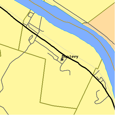 Zip code 15432 close-up map