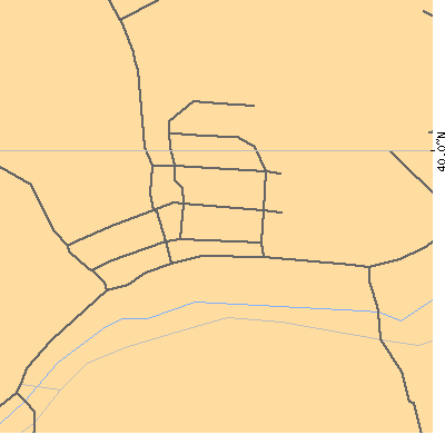 Zip code 15455 close-up map