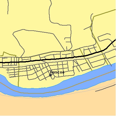 Zip code 15477 close-up map