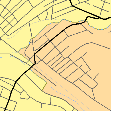 Zip code 15634 close-up map