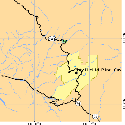Zip code 92549 close-up map