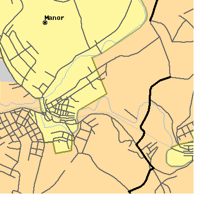 Zip code 15665 close-up map
