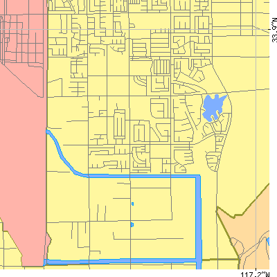 Zip code 92551 close-up map