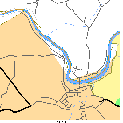 Zip code 15680 close-up map