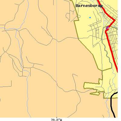 Zip code 15760 close-up map