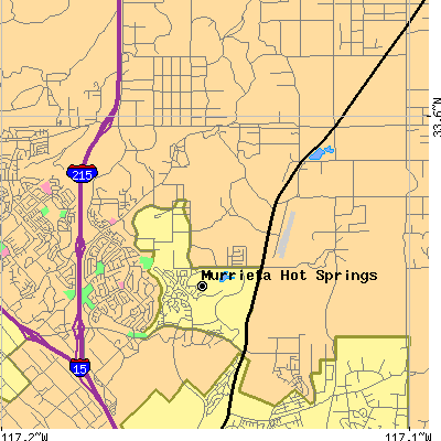 Zip code 92563 close-up map
