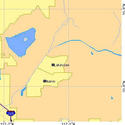 Zip code 92567 close-up map