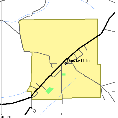 Zip code 15866 close-up map