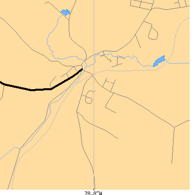 Zip code 15934 close-up map