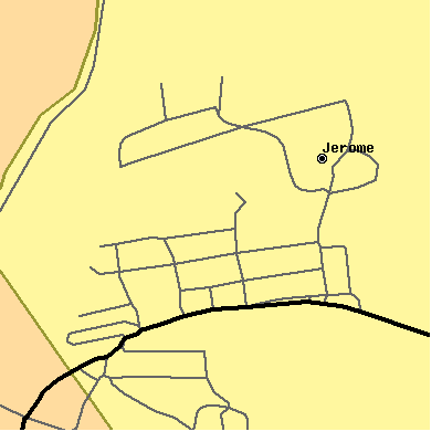 Zip code 15937 close-up map