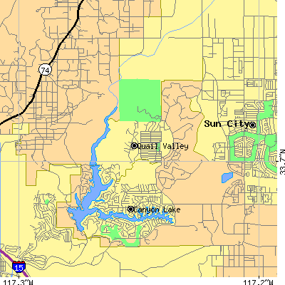 Zip code 92587 close-up map
