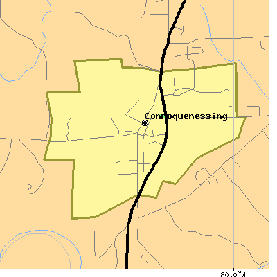 Zip code 16027 close-up map