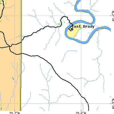 Zip code 16028 close-up map