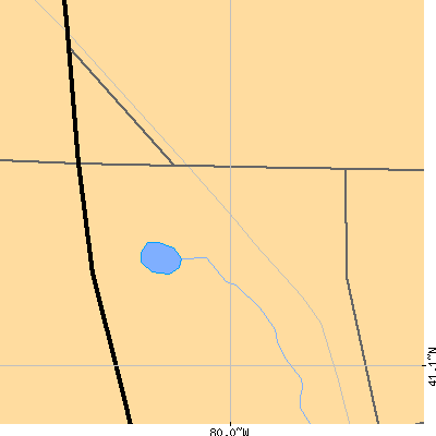 Zip code 16035 close-up map