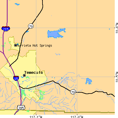 Zip code 92592 close-up map