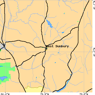 Zip code 16061 close-up map
