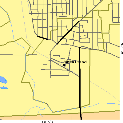 Zip code 16161 close-up map