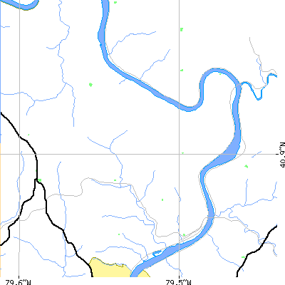 Zip code 16210 close-up map