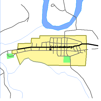 Zip code 16213 close-up map