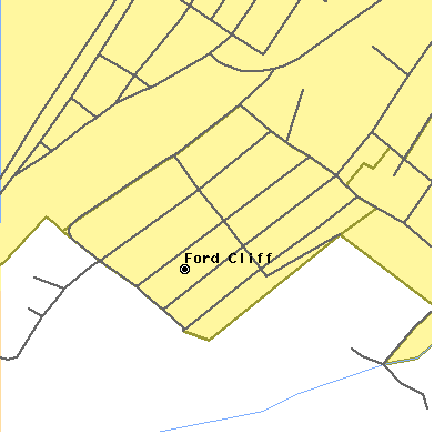 Zip code 16228 close-up map