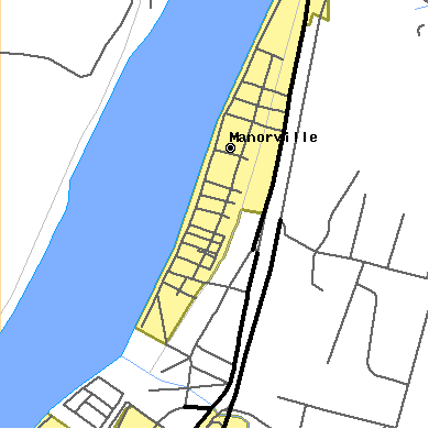 Zip code 16236 close-up map