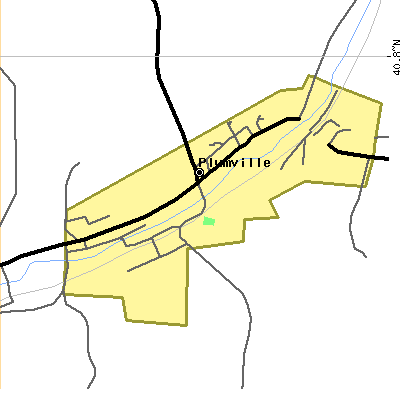 Zip code 16246 close-up map
