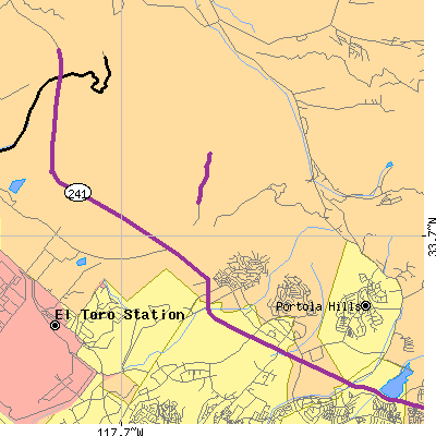 Zip code 92610 close-up map