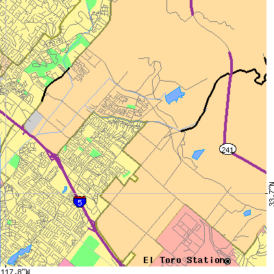 Zip code 92620 close-up map