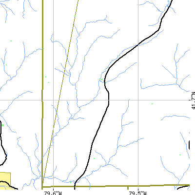 Zip code 16420 close-up map