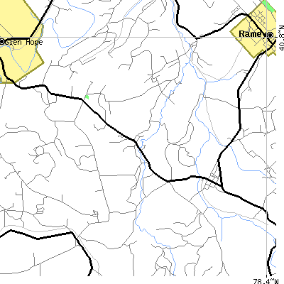 Zip code 16616 close-up map