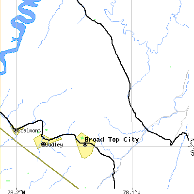 Zip code 16621 close-up map