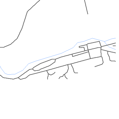 Zip code 16633 close-up map