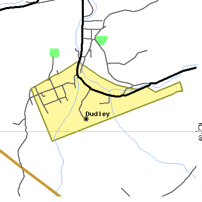 Zip code 16634 close-up map